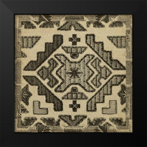 Kuba Detail III Black Modern Wood Framed Art Print by Vision Studio