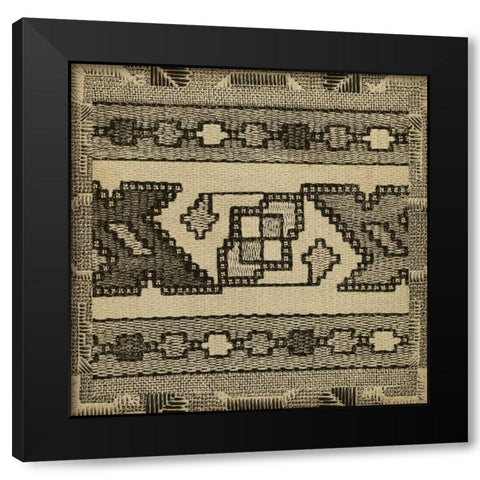 Kuba Detail IV Black Modern Wood Framed Art Print with Double Matting by Vision Studio