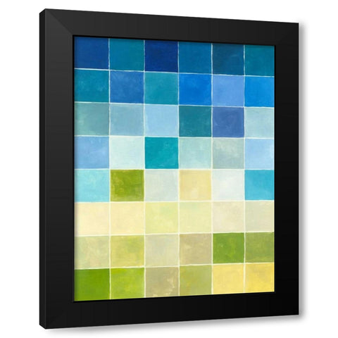 Pixilated Landscape II Black Modern Wood Framed Art Print with Double Matting by Meagher, Megan