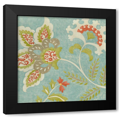 Provincial Chintz I Black Modern Wood Framed Art Print by Zarris, Chariklia