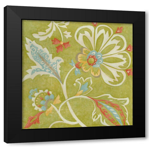 Provincial Chintz II Black Modern Wood Framed Art Print by Zarris, Chariklia