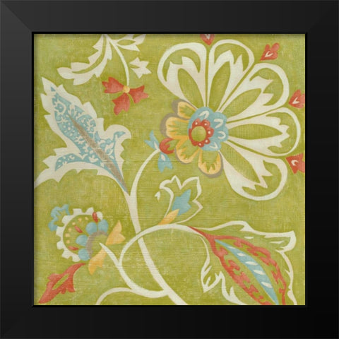Provincial Chintz II Black Modern Wood Framed Art Print by Zarris, Chariklia