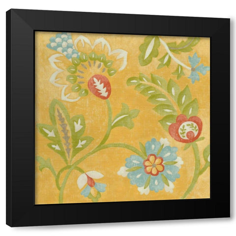 Provincial Chintz IV Black Modern Wood Framed Art Print with Double Matting by Zarris, Chariklia