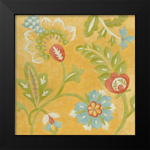 Provincial Chintz IV Black Modern Wood Framed Art Print by Zarris, Chariklia