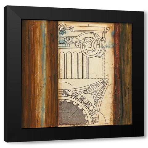 Architectural Archive II Black Modern Wood Framed Art Print by Vision Studio