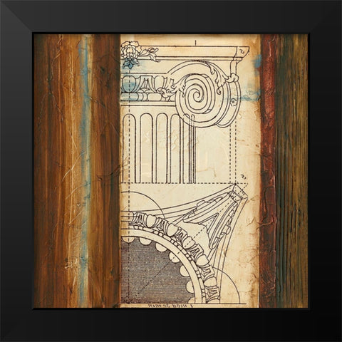 Architectural Archive II Black Modern Wood Framed Art Print by Vision Studio