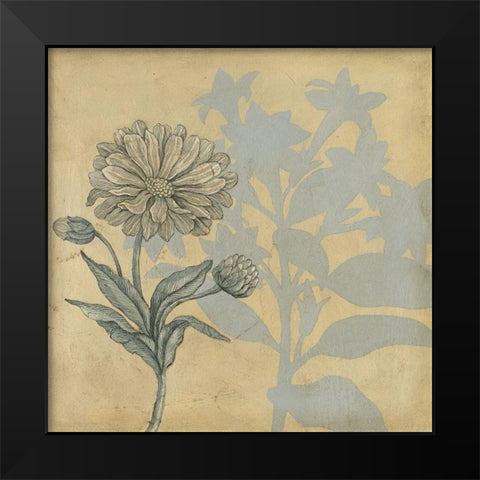 Shadow Floral III Black Modern Wood Framed Art Print by Meagher, Megan