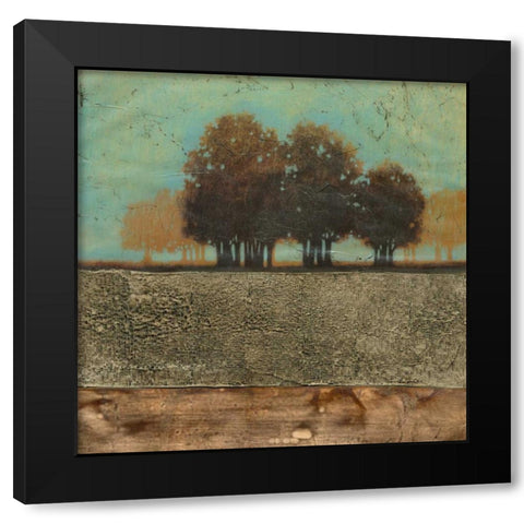 Embellished Mediterran. Twilight I Black Modern Wood Framed Art Print with Double Matting by Vision Studio