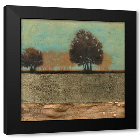 Embellished Mediterran. Twilight II Black Modern Wood Framed Art Print with Double Matting by Vision Studio