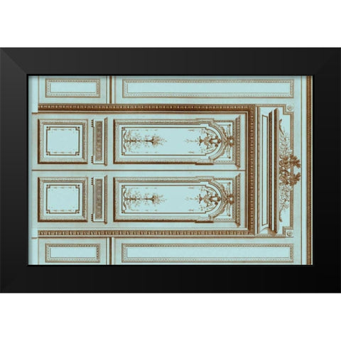 French Salon Doors I Black Modern Wood Framed Art Print by Vision Studio