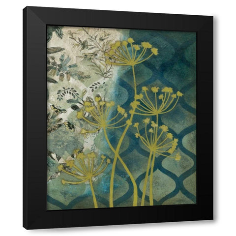 Peridot Botanical I Black Modern Wood Framed Art Print with Double Matting by Meagher, Megan