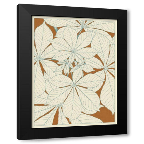 Leaves from Nature I Black Modern Wood Framed Art Print with Double Matting by Vision Studio