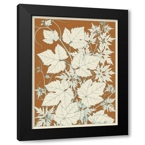 Leaves from Nature III Black Modern Wood Framed Art Print with Double Matting by Vision Studio