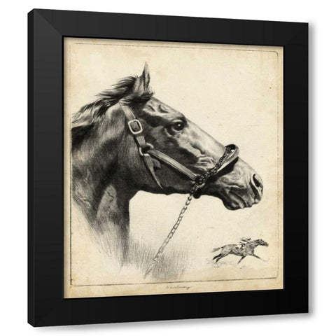 Whirlaway Black Modern Wood Framed Art Print with Double Matting by Palenske, R.H.
