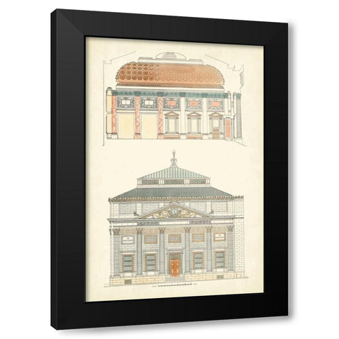 Architects Plan I Black Modern Wood Framed Art Print by Vision Studio