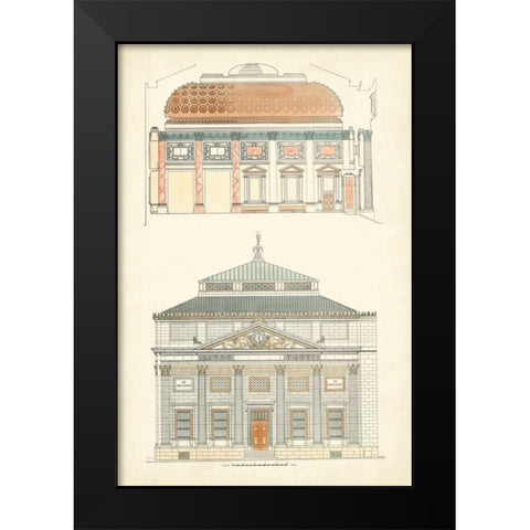 Architects Plan I Black Modern Wood Framed Art Print by Vision Studio