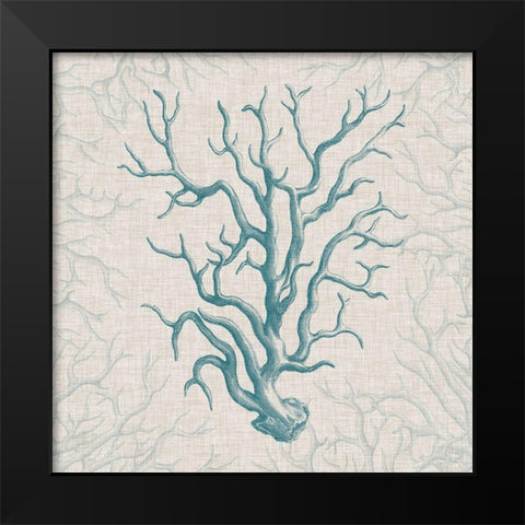 Coral Motif II Black Modern Wood Framed Art Print by Vision Studio