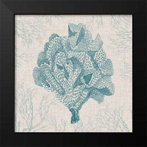 Coral Motif IV Black Modern Wood Framed Art Print by Vision Studio