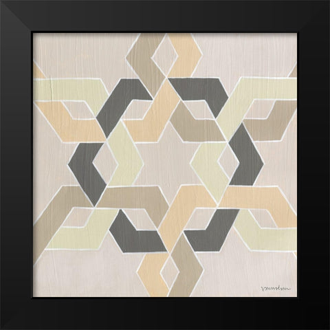 Non-Embellished Deco Stitch II Black Modern Wood Framed Art Print by Lam, Vanna