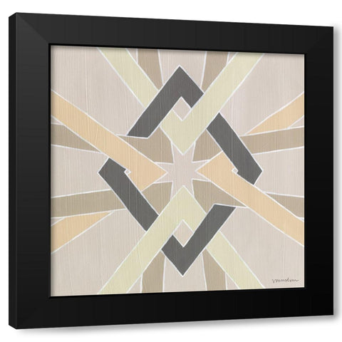 Non-Embellished Deco Stitch III Black Modern Wood Framed Art Print with Double Matting by Lam, Vanna