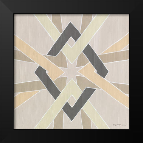 Non-Embellished Deco Stitch III Black Modern Wood Framed Art Print by Lam, Vanna