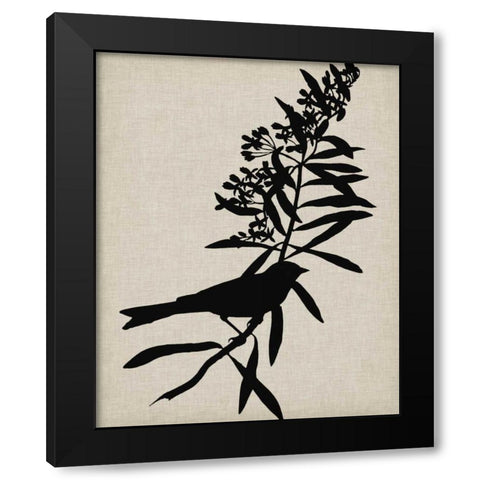 Audubon Silhouette I Black Modern Wood Framed Art Print with Double Matting by Vision Studio