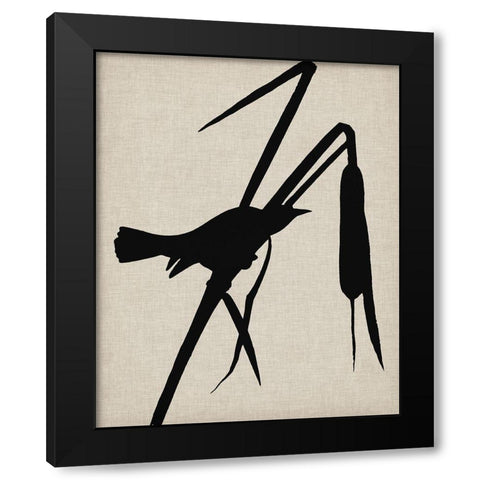 Audubon Silhouette II Black Modern Wood Framed Art Print with Double Matting by Vision Studio