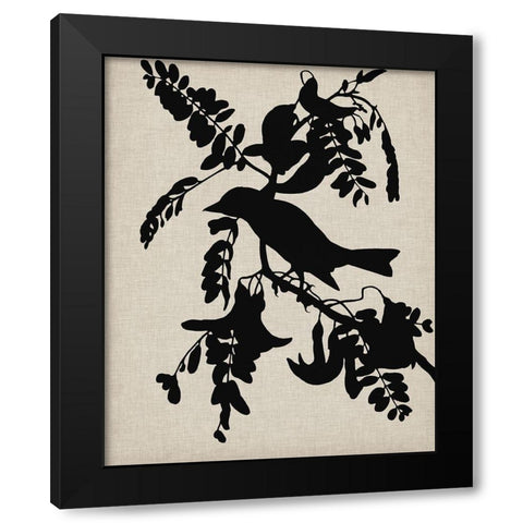 Audubon Silhouette V Black Modern Wood Framed Art Print with Double Matting by Vision Studio