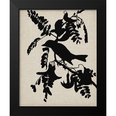 Audubon Silhouette V Black Modern Wood Framed Art Print by Vision Studio