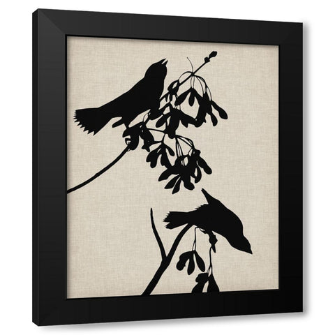 Audubon Silhouette VI Black Modern Wood Framed Art Print with Double Matting by Vision Studio