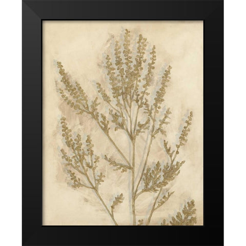 Gilded Foliage II Black Modern Wood Framed Art Print by Meagher, Megan