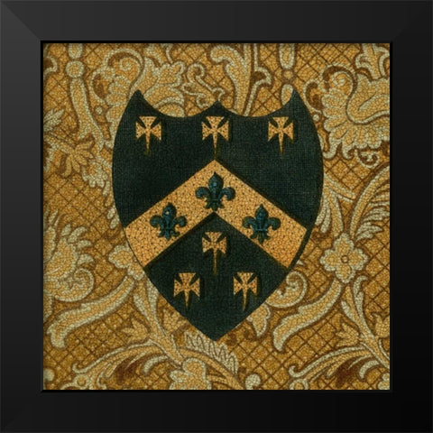 Noble Crest IV Black Modern Wood Framed Art Print by Vision Studio