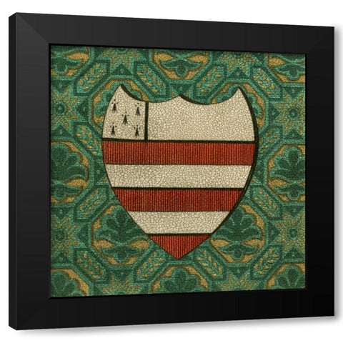 Noble Crest VIII Black Modern Wood Framed Art Print with Double Matting by Vision Studio
