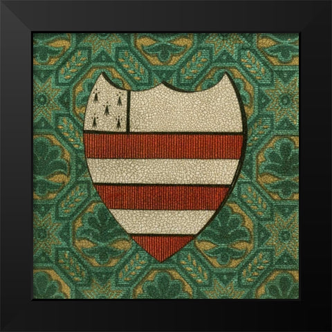 Noble Crest VIII Black Modern Wood Framed Art Print by Vision Studio