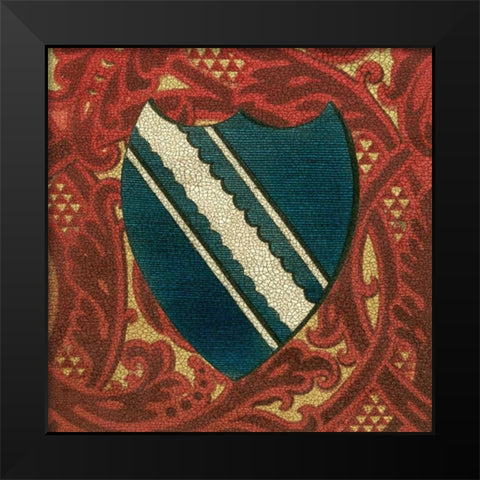 Noble Crest IX Black Modern Wood Framed Art Print by Vision Studio
