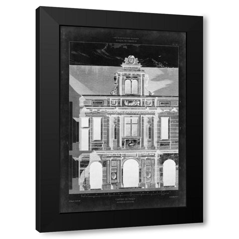 Graphic Facade I Black Modern Wood Framed Art Print with Double Matting by Vision Studio