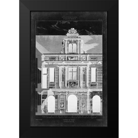 Graphic Facade I Black Modern Wood Framed Art Print by Vision Studio
