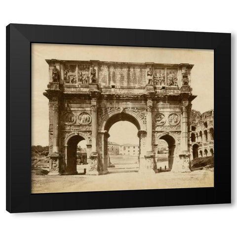 The Arch of Constantine Black Modern Wood Framed Art Print by Brogi, Giacomo