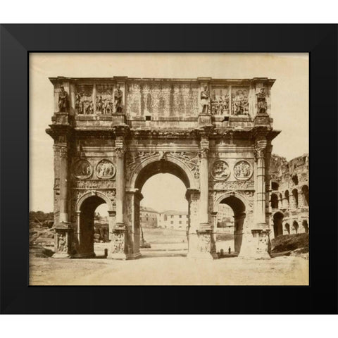 The Arch of Constantine Black Modern Wood Framed Art Print by Brogi, Giacomo