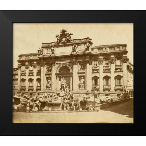 The Trevi Fountain Black Modern Wood Framed Art Print by Brogi, Giacomo