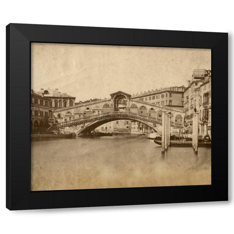Venice Black Modern Wood Framed Art Print by Brogi, Giacomo