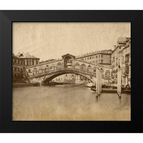 Venice Black Modern Wood Framed Art Print by Brogi, Giacomo