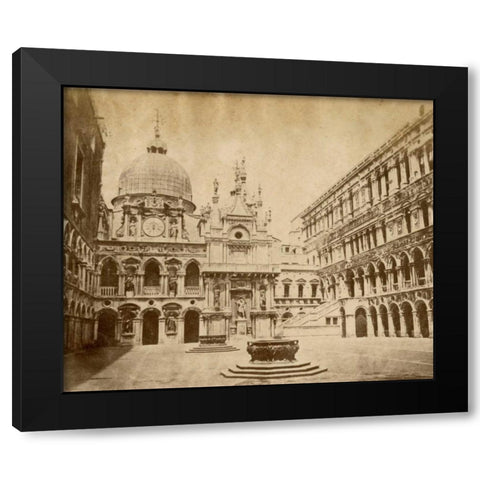 Doges Palace Black Modern Wood Framed Art Print by Brogi, Giacomo