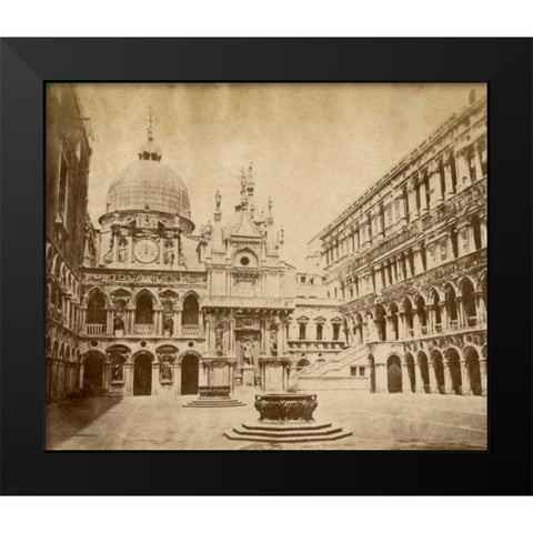 Doges Palace Black Modern Wood Framed Art Print by Brogi, Giacomo