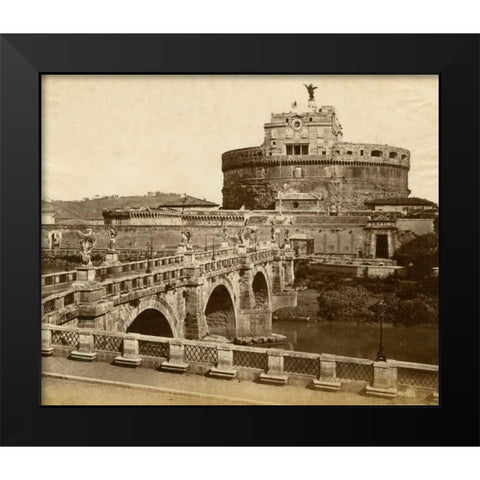 Caste of St. Angelo Black Modern Wood Framed Art Print by Brogi, Giacomo