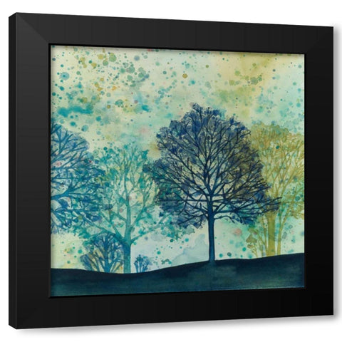 Speckled Forest II Black Modern Wood Framed Art Print with Double Matting by Meagher, Megan