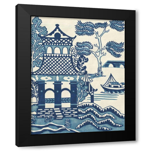 Willow Landscape I Black Modern Wood Framed Art Print with Double Matting by Zarris, Chariklia