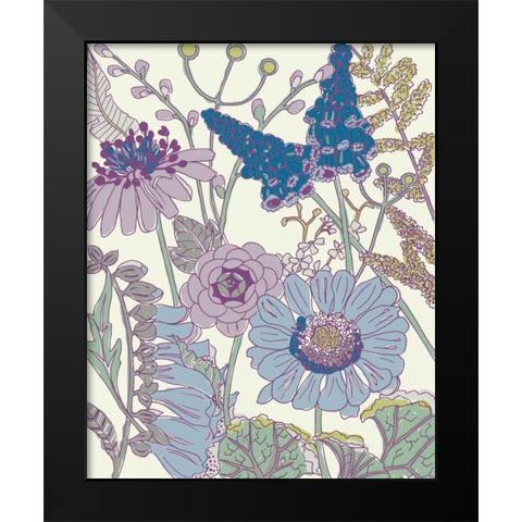 Graphic Garden IV Black Modern Wood Framed Art Print by Zarris, Chariklia