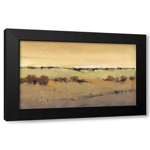 Golden Pasture I Black Modern Wood Framed Art Print with Double Matting by OToole, Tim
