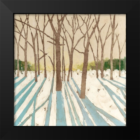 Winter Shadows I Black Modern Wood Framed Art Print by Meagher, Megan